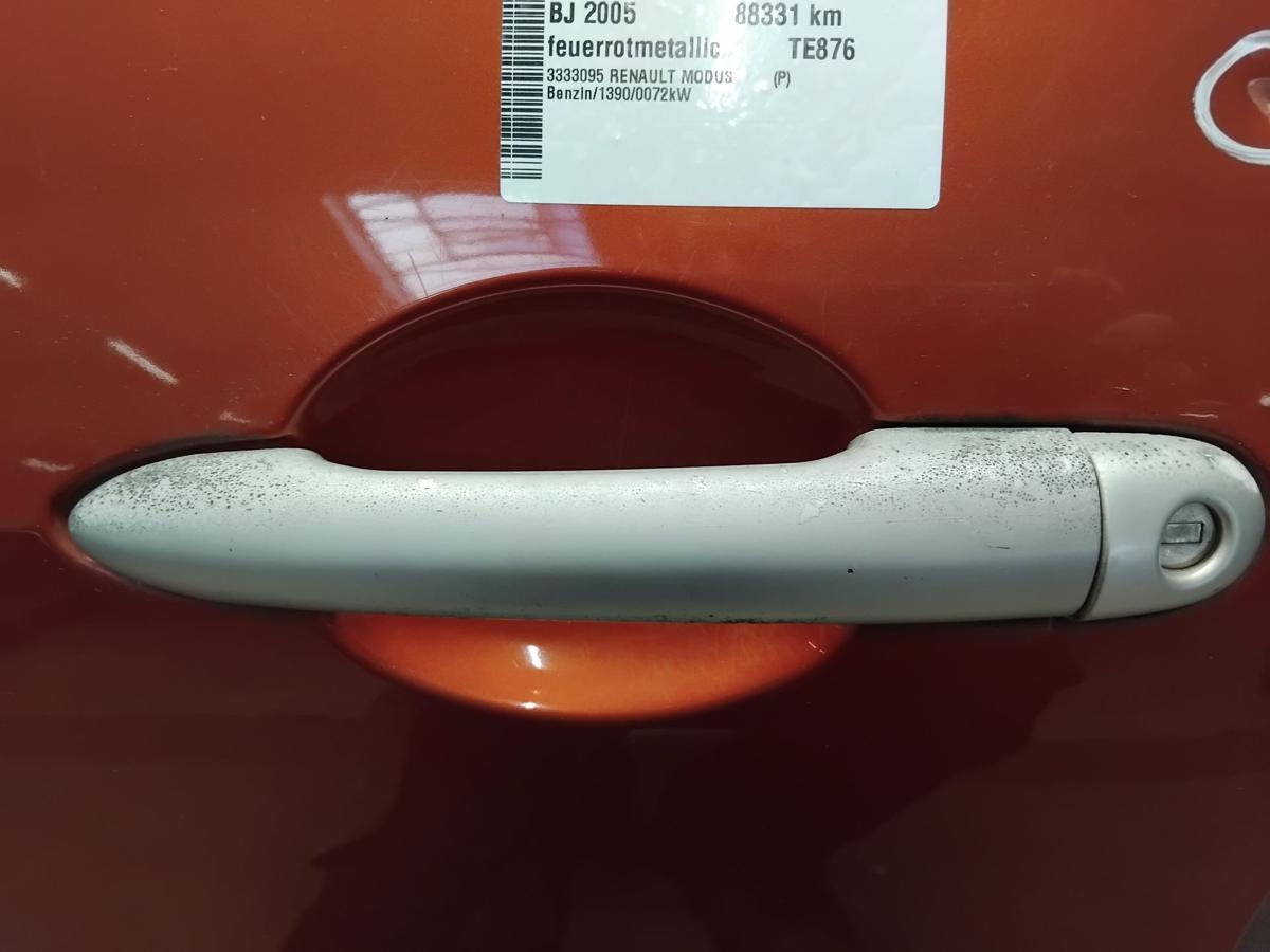 Renault Modus T&uuml;r vorn links Fahrert&uuml;r feuerrotmetallic TE876 Bj.2005